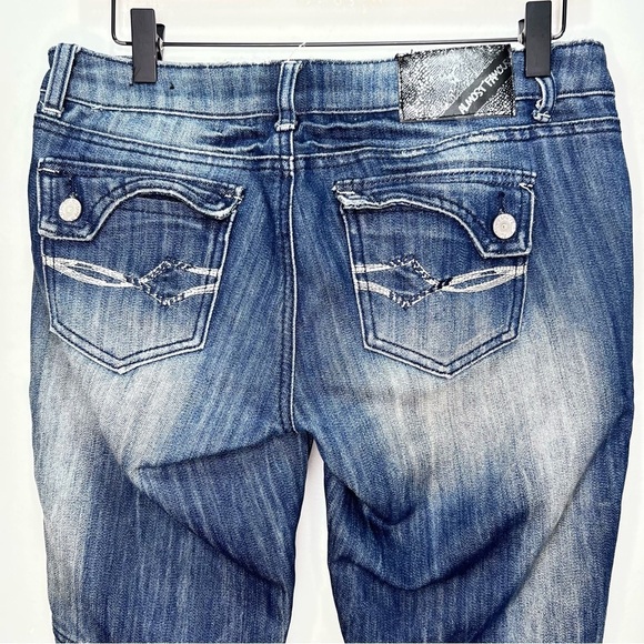 Y2K Almost Famous Distressed Skinny Moto Jeans Size 7 - Picture 9 of 13